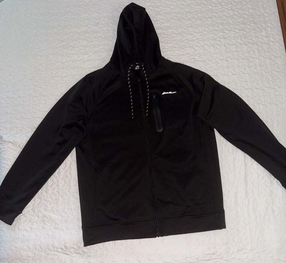 Eddie Bauer Motion Full Zip Hoodie Size L Black